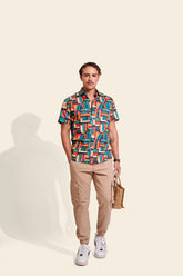 NM Library Print Shirt | Half Sleeve | Stylish Pattern Design